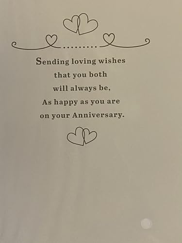 Happy Anniversary Sister & Brother-In-Law Always & Forever On Your Wedding Anniversary Card Teddies/Heart/Gold Words Foil Detail(PH49595A)