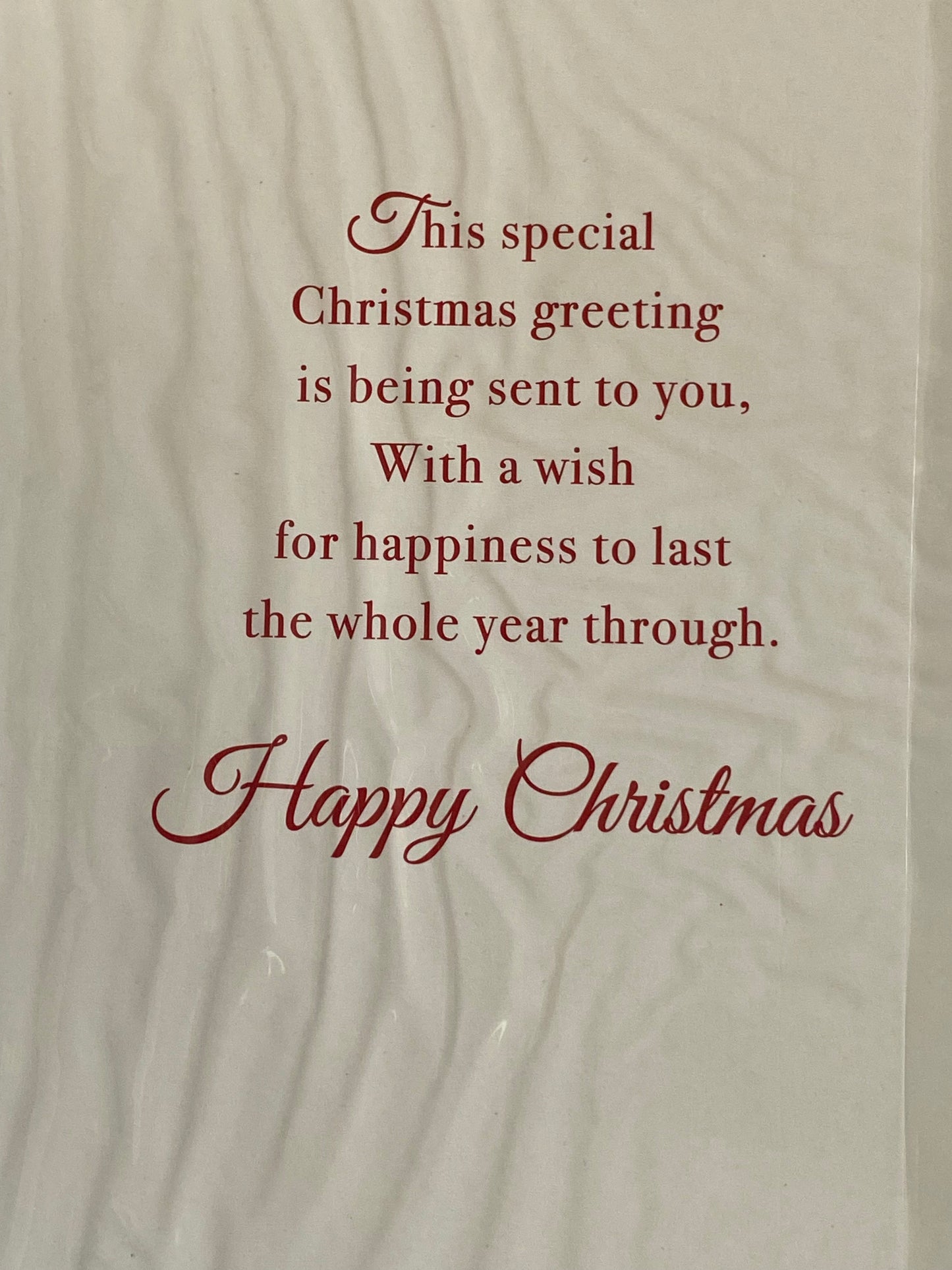 To Someone Very Special Christmas Wishes Christmas Card Red/White Flowers/Gold Words(PH49196B)