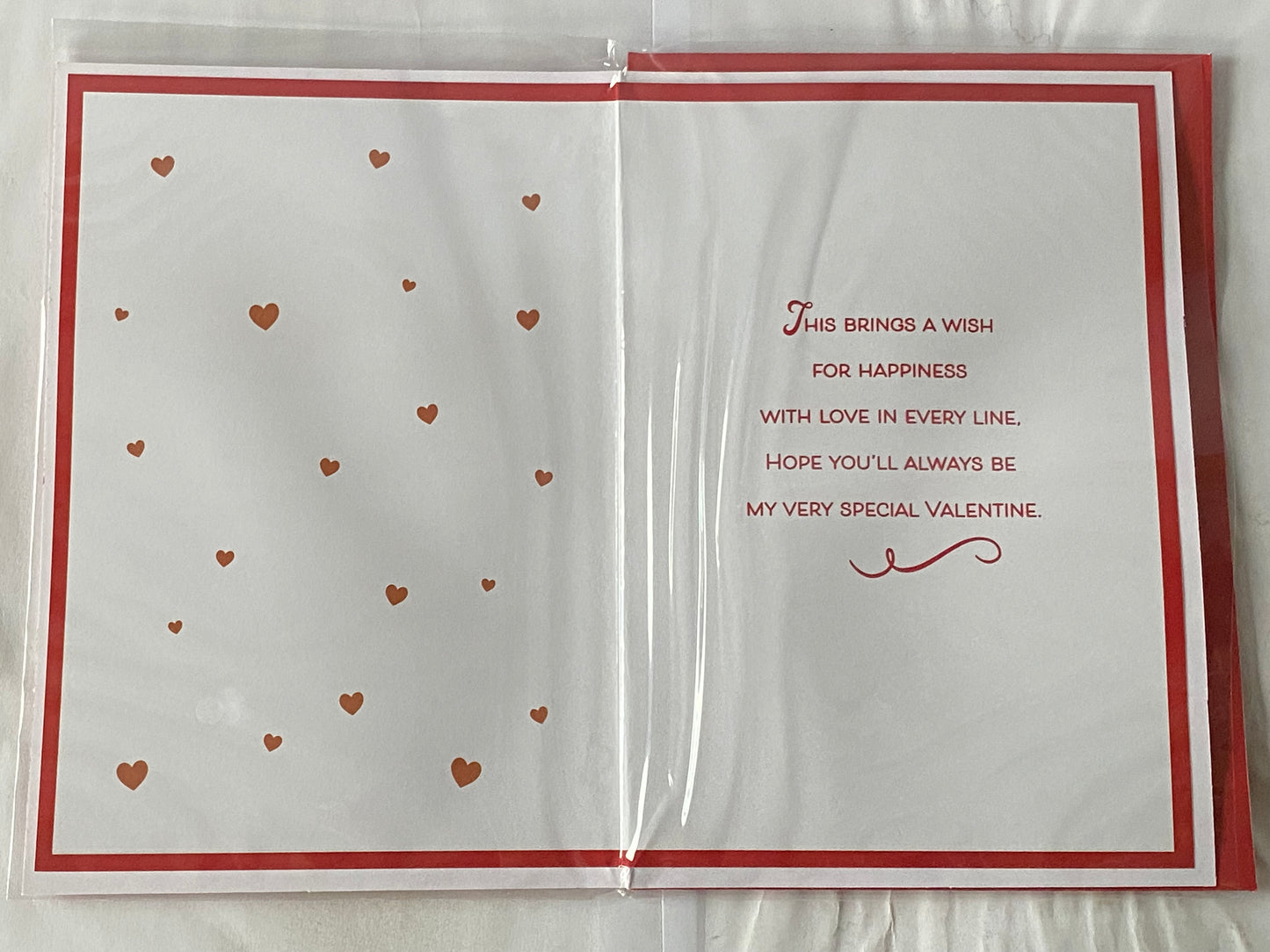 A Valentine Wish For My Girlfriend You're So Special Valentine's Day Valentines Day Card Large Red/Gold Heart 3D/Foil Detail(PRELUDE47550)