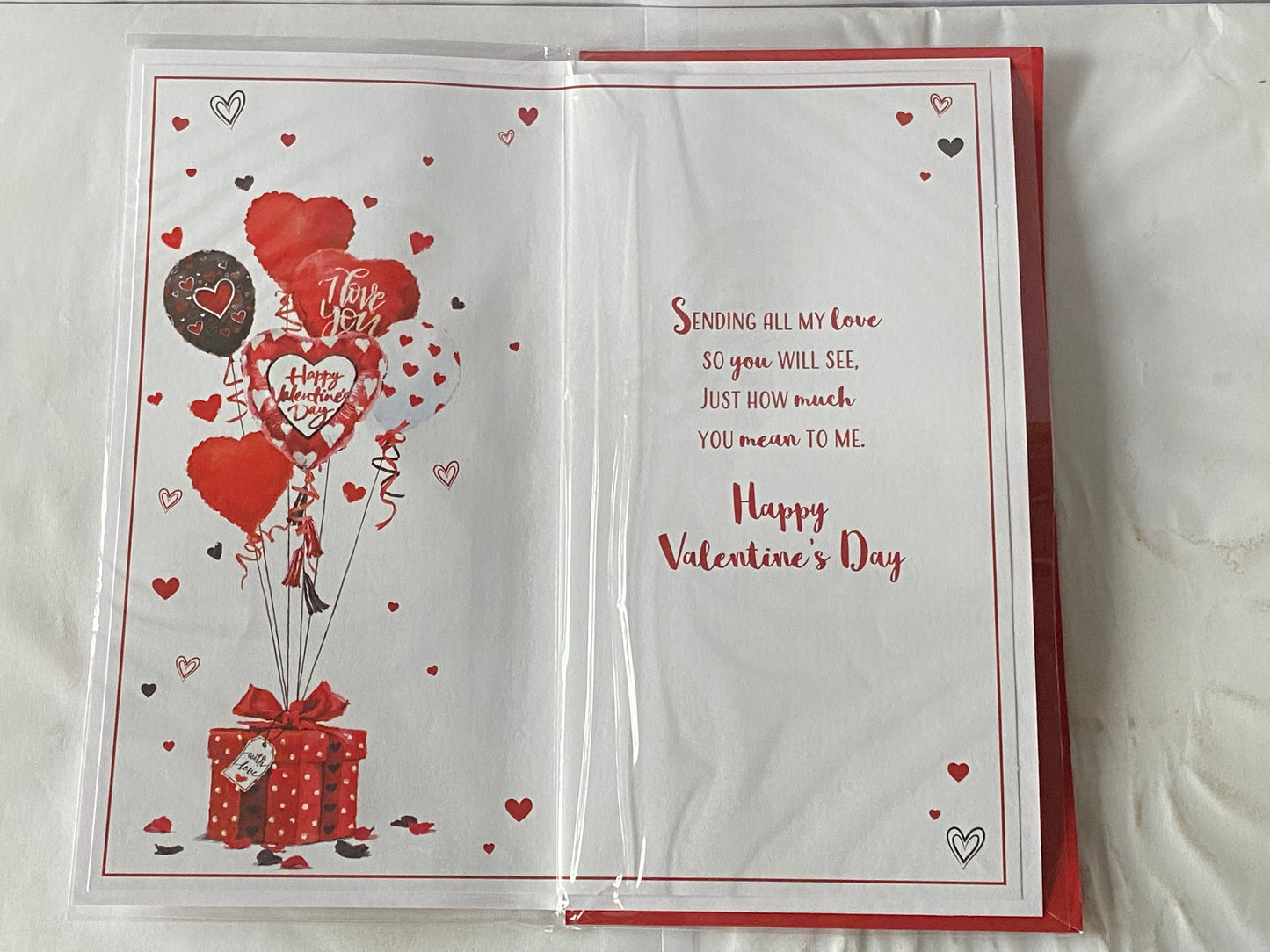 To The Amazing Man In My Life Happy Valentine's Day Valentines Day Card Present/Heart Balloons/Words 3D/Foil Detail(PRELUDE46681)