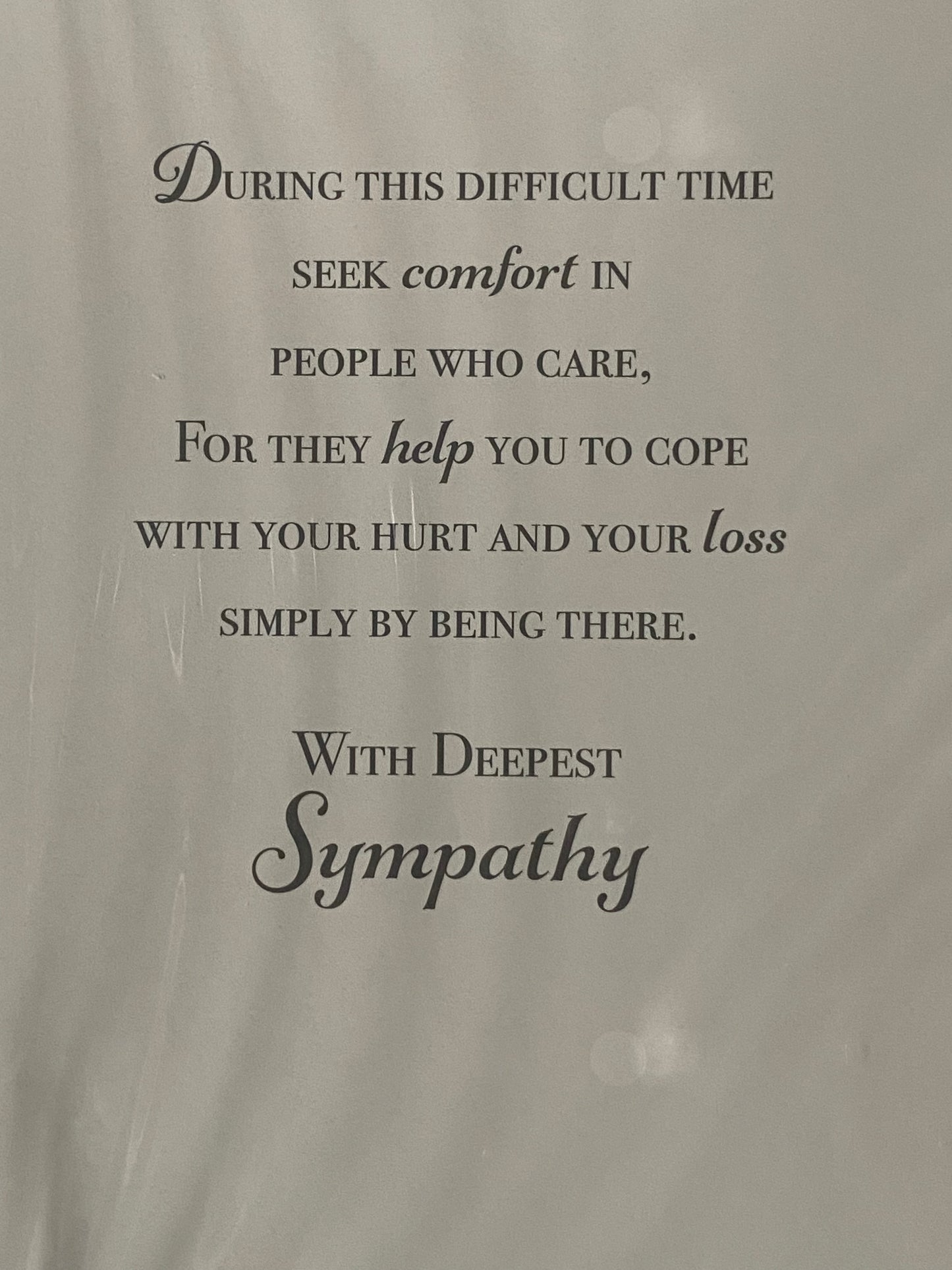 With Sympathy On The Sad Loss of Your Brother Sympathy Card Loss Condolence Ocean Scene/Silver Words Foil Detail(PH42362B)