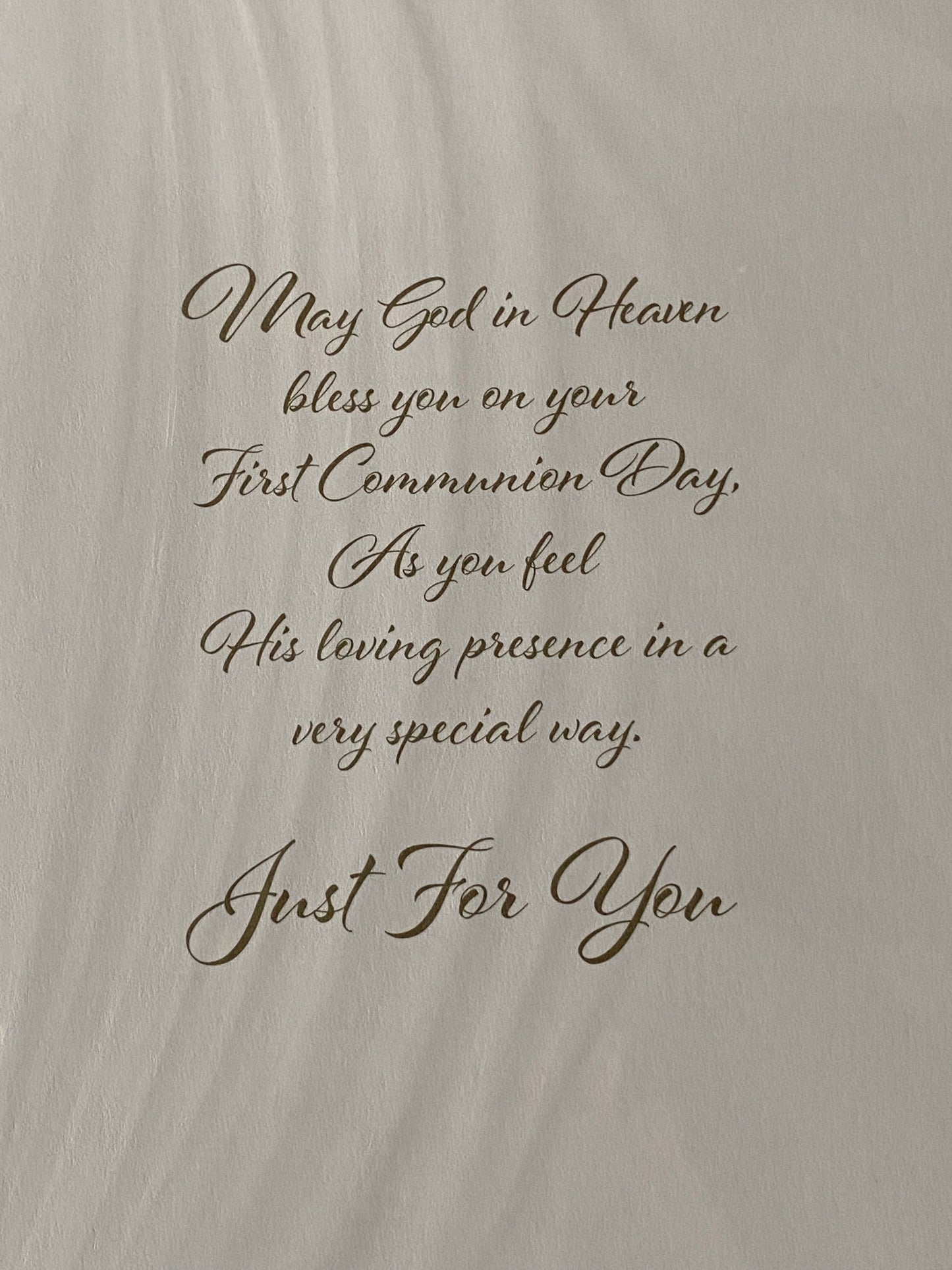 Boys/Male Special Wishes On Your First Holy Communion Card 1st Boy Praying/Church Foil Detail(KI43161B)