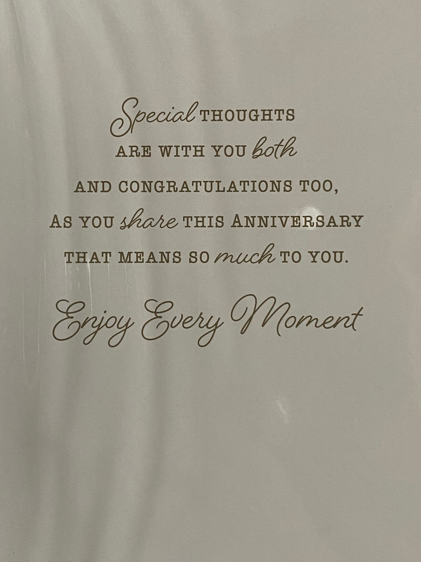 Happy Anniversary Nan & Grandad On Your Anniversary Wedding Anniversary Card Gold/Pink Hearts/Gold Words Foil Detail(PH47356B)