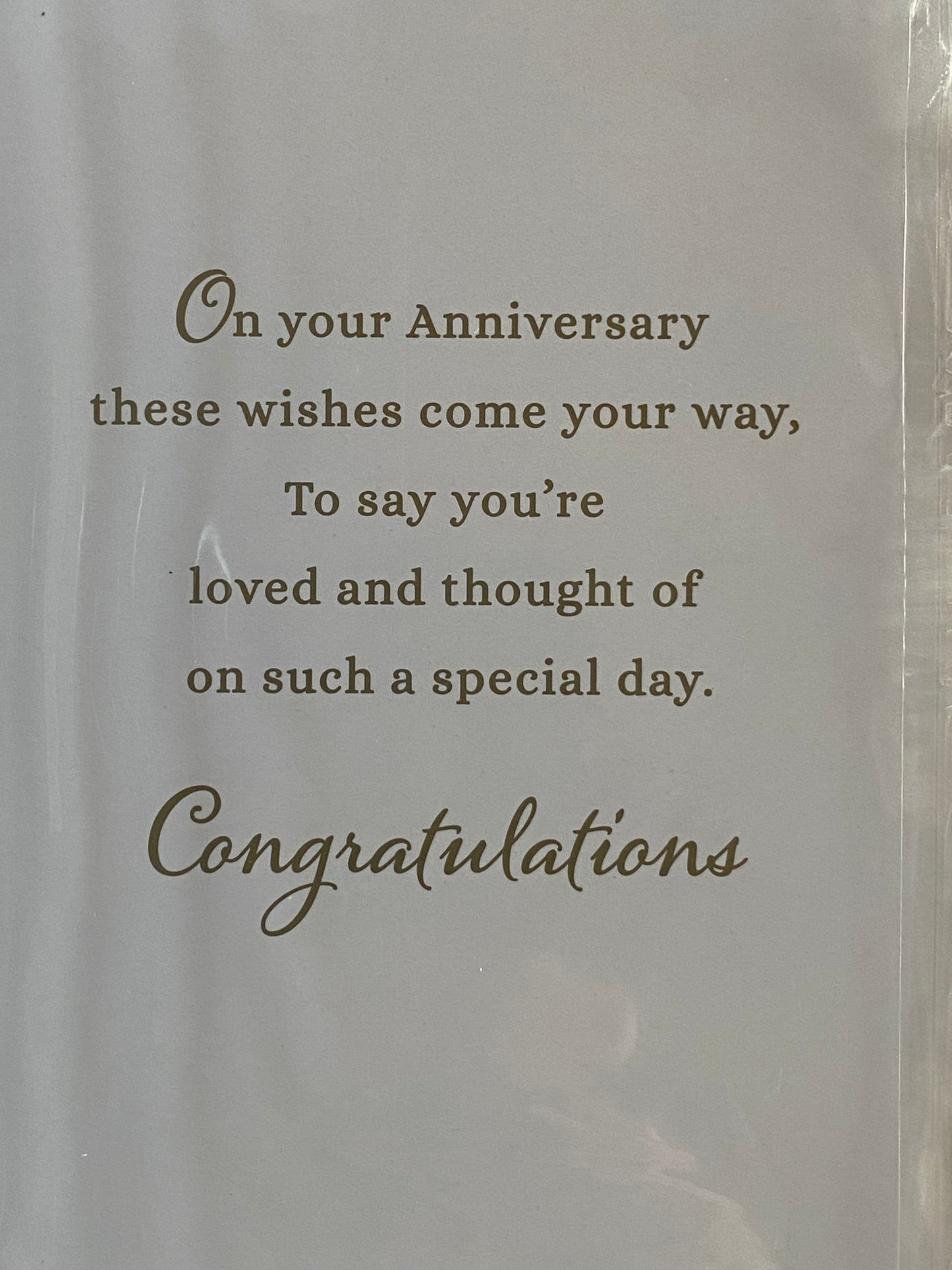 Happy Anniversary Nan & Grandad On Your Wedding Anniversary Card Ice Bucket/Champagne/Flutes/Pink Flowers Foil Detail(NC-VA219A)