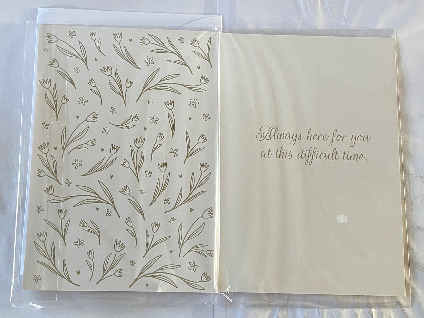 On The Loss of Your Wonderful Mam With Deepest Sympathy Card Condolence Blue+Pink Flowers/Gold Words Foil Detail(PH50535A)