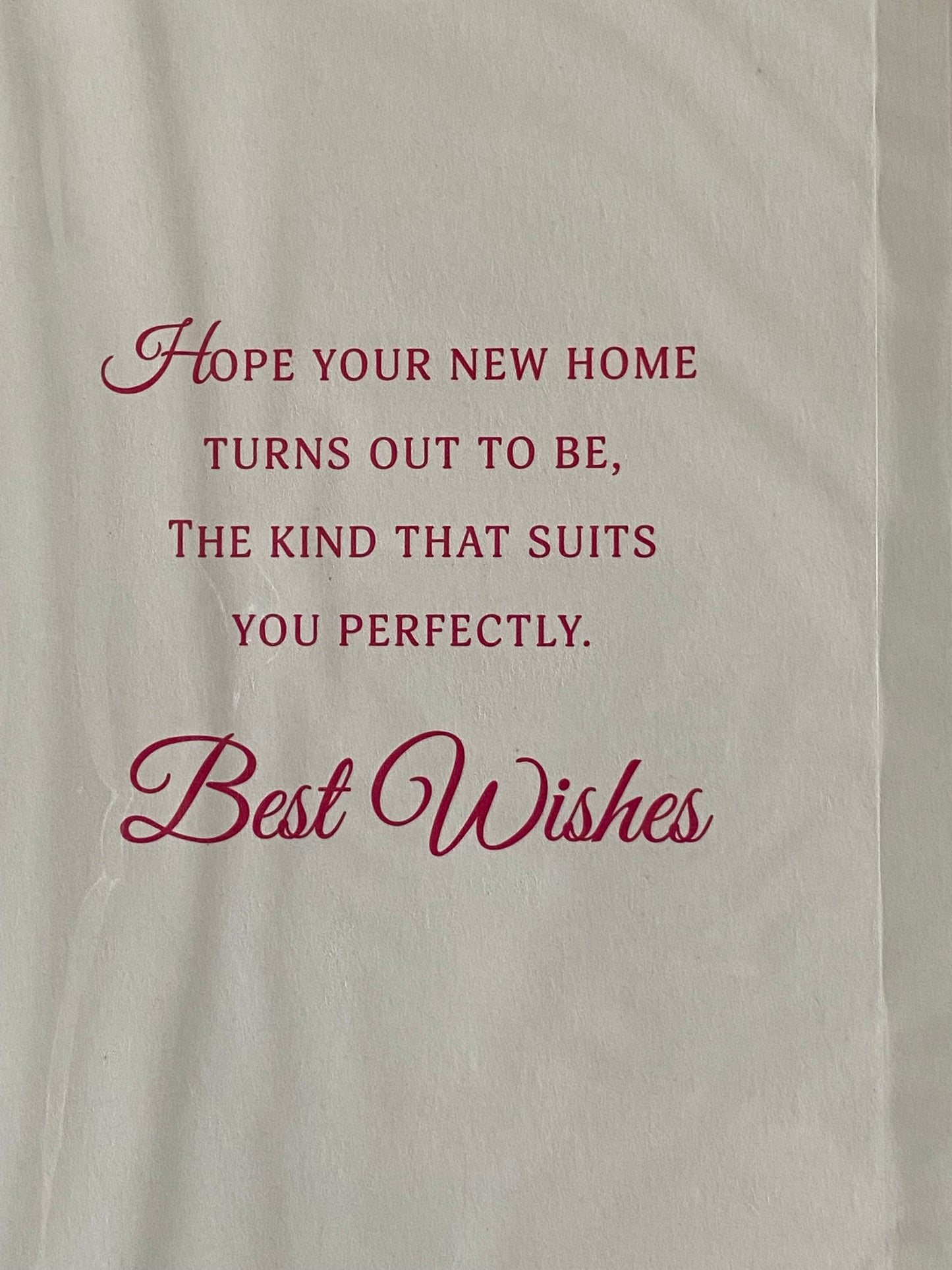 Sending Congratulations In Your New Home Card Good Luck New House Blue Chair/Flowers/Window Foil Detail(NC-VA184A)