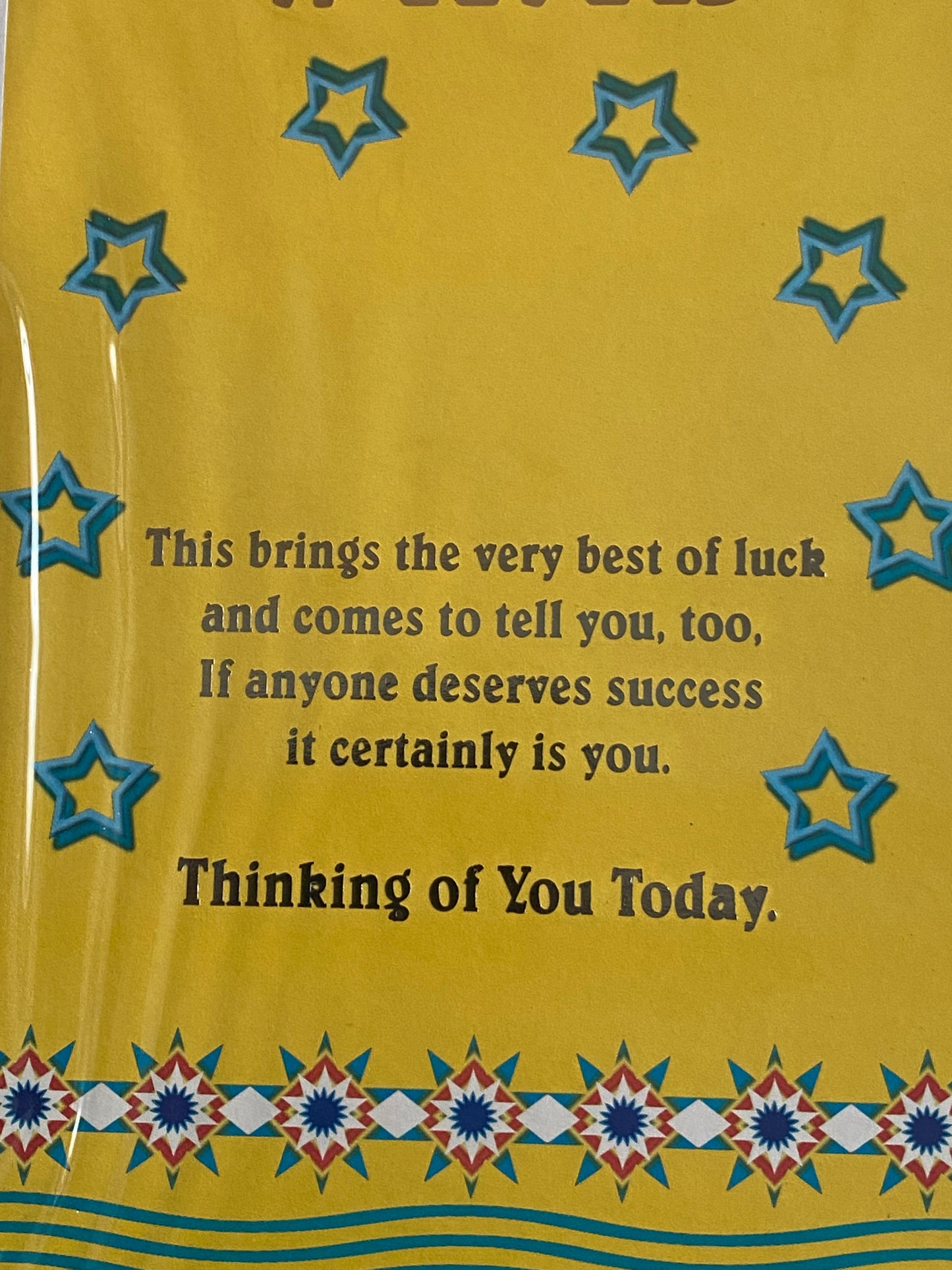 Good Luck! In Your A-Levels You're A Star Card A Level Exams Exam Yellow/Blue-Big Star Foil Detail(SS31189A)