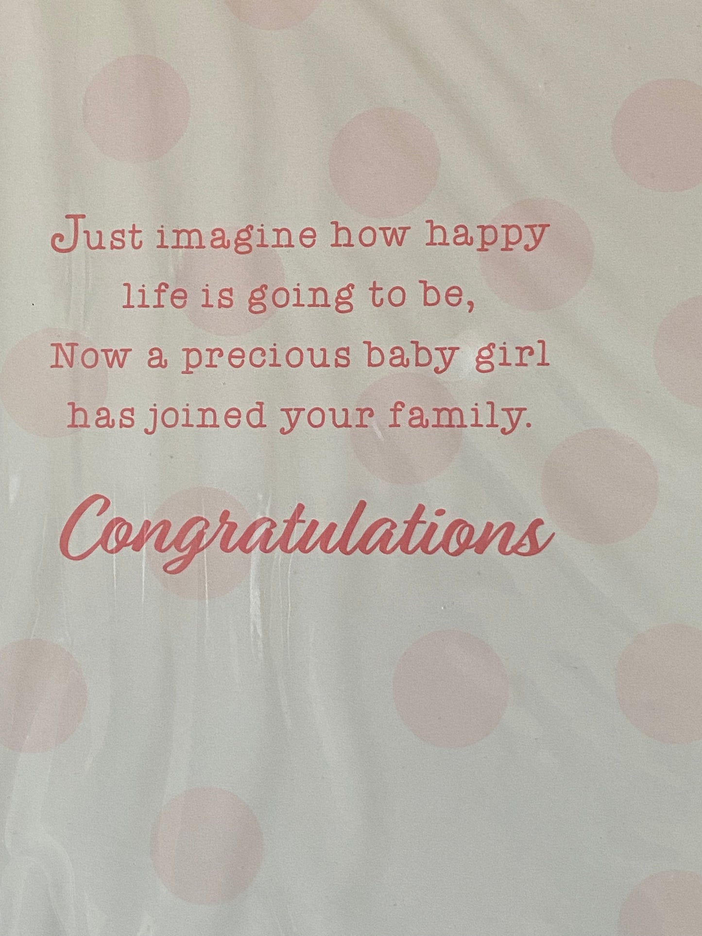 Congratulations On The Birth of Your Lovely Daughter Baby Girl New Baby Girl Born Card Teddy/Pink Bath/Pink Duck Glitter/Foil Detail(PH47358E)