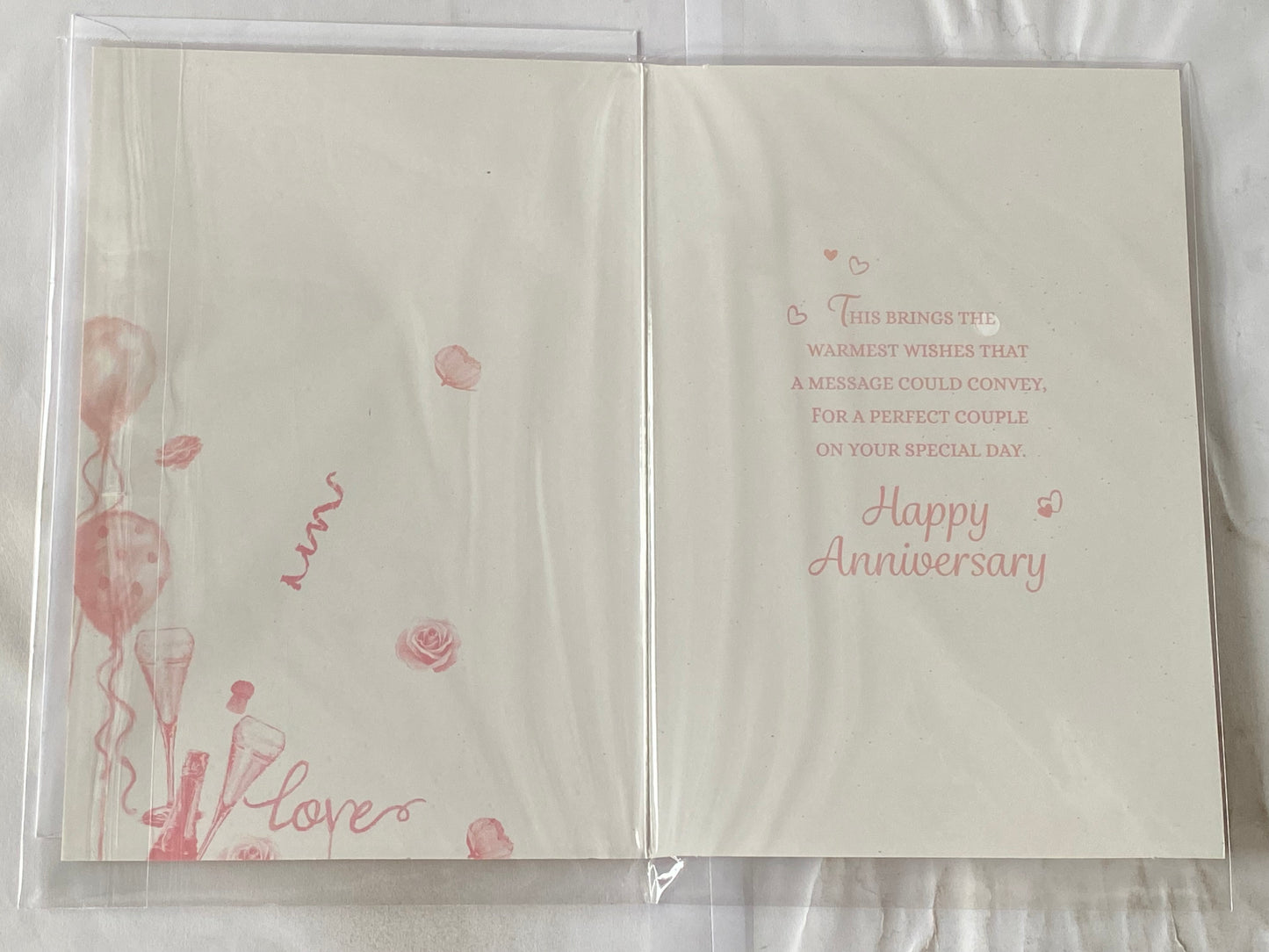Anniversary Wishes Mum And & Dad Always & Forever On Your Wedding Anniversary Card Balloons/Streamers/Words(PH48410A)