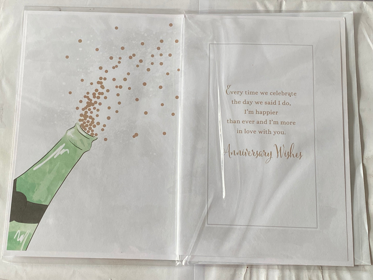 For My Husband Time To Celebrate With All My Love On Our Anniversary Wedding Anniversary Card Champagne/Words(XQUISITE46009)