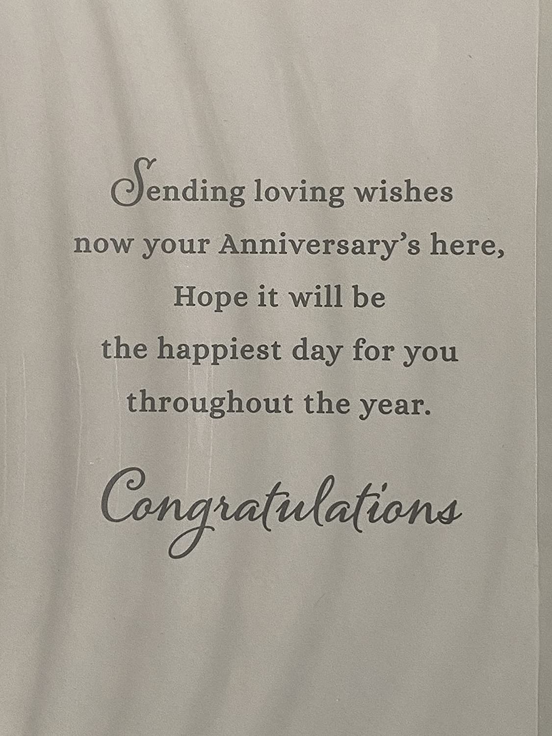 Anniversary Wishes Auntie & Uncle Wedding Anniversary Card Pink Champagne/Flutes/Pink Flowers Foil Detail(NC-VA219E)