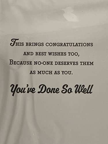 Congratulations On Your Graduation You're Amazing! Graduation Card Open General Generic Well Done Exam Results Passed Passing Pass Multi Spots/Silver Words Foil Detail(PH48324A)