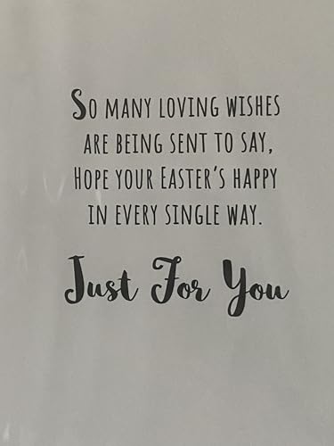 To A Really Fantastic Nephew Have A Happy Easter Card Sitting Grey Teddy/Multi Easter Eggs Foil Detail (PH48820A)