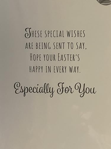 To A Very Special Friend Easter Card Teddy/Large Orange Easter Egg/Multi Words/Spots Foil Detail(PH48819A)