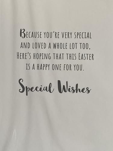 To A Very Special Nephew Sending You Wishes For A Happy Easter Card Standing Grey Teddy/Multi Easter Eggs Foil Detail(PH48820E)