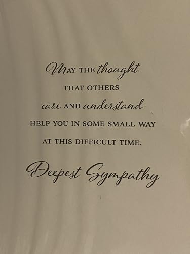 So Sorry For The Loss of Your Son With Heartfelt Sympathy Card Condolence White/Silver Words Foil Detail(PH45876A)