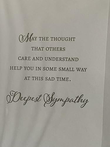 Deepest Sympathy On The Loss of Your Grandma Sympathy Card Condolence White Lilies/Gold Words Foil Detail(NC-VA221E)