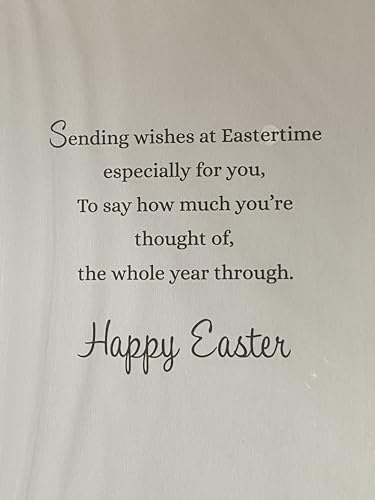 To All The Family At Easter Card Easter Basket/Multi Easter Eggs/Chick/Daffodils Foil Detail(PH47786E)