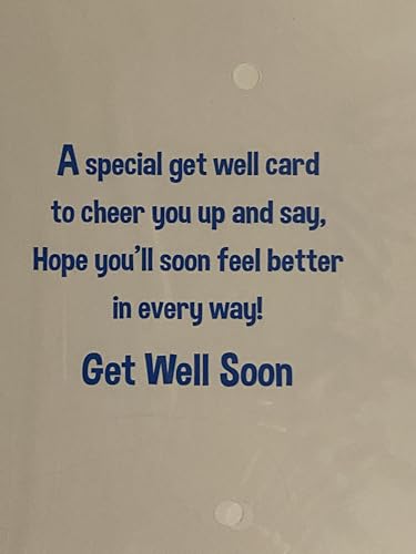 Boys Get Well Soon Card Boy Superhero/Blue Cape Foil Detail(PH43630A)