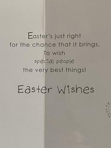 With Lots Of Love Nan Happy Easter Card Rabbits Foil Detail (PH35485A)