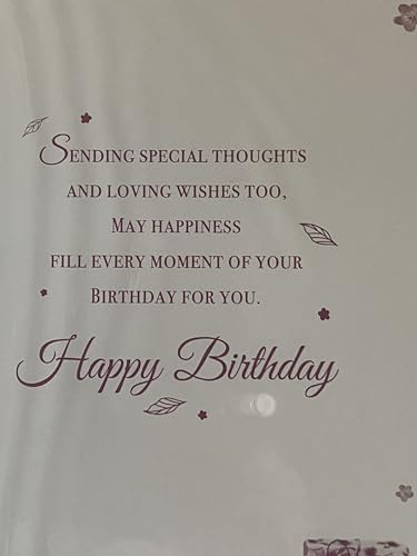 You've Always Been Like A Daughter To Me Birthday Card Pink Dress/Presents/Flowers Foil Detail(PH49472E)