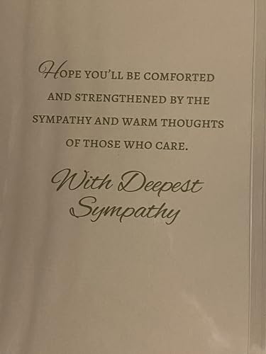 On The Loss of Your Sister With Deepest Sympathy Card Condolence Cream-White Lilies/Glass Jar/Gold Words Foil Detail(NC-VA109A)