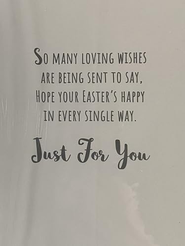 To Fantastic Grandchildren Have A Happy Easter Card Sitting Grey Teddy/Multi Easter Eggs Foil Detail (PH48820A)