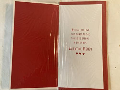 For The Woman In My Life Bee Mine Happy Valentine's Day Valentines Day Card Red-Gold Words Gems/Foil Detail (PRELUDE47554)