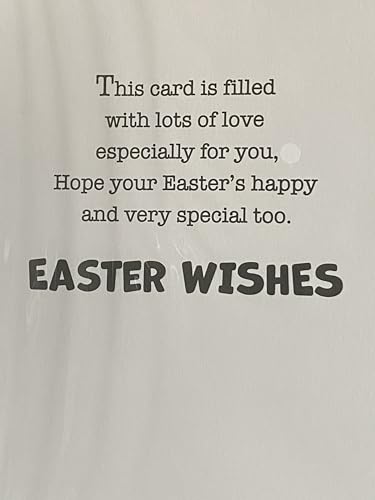 To A Fantastic Grandson Sending Easter Wishes Have A Cracking Time! Easter Card Teddies/Multi Words/Multi Easter Eggs Foil Detail (PH49853A)