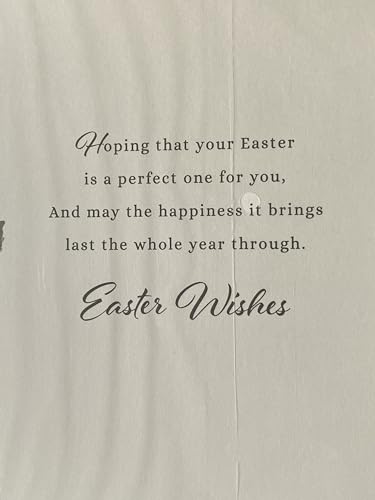 To All The Family At Easter Card Yellow+White Flowers/Basket/Multi Eggs Foil Detail(PH47788E)