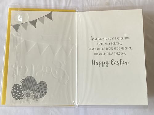 To All The Family Wishing You A Happy Easter Card Bunting/Squares/Easter Eggs Foil Detail(PH47785E)