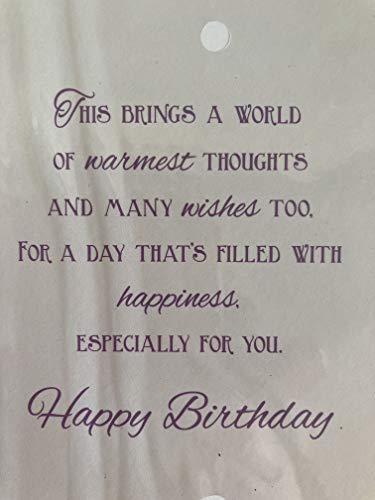 Birthday Wishes Sister-In-Law Just For You Birthday Card Pink Dress+Shoes/Purple Bag+Words Foil Detail(PH42311A)