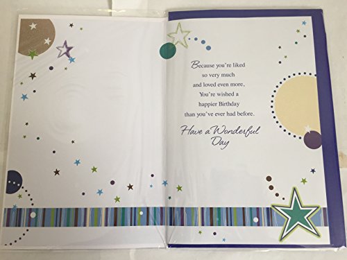 Happy 50th Birthday Dad Just For You With Best Wishes Birthday Card Age 50 Fifty White/Silver/Blue 3D/Foil Detail(PRELUDE33189)