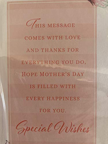 From Both Of Us Mum Happy Mother's Day Mothers Day Card Silver/Pink Butterflies/Words 3D/Foil Detail(PRELUDE43240)