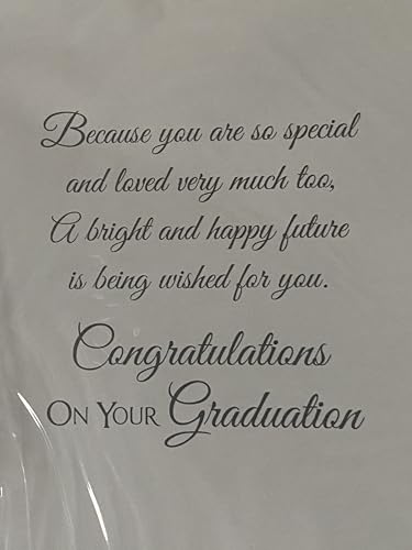 For A Special Grandson On Your Graduation Card Congratulations Graduated Well Done Graduates/Scroll Foil Detail(PH39798E)