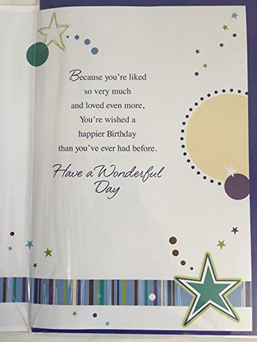 Happy 50th Birthday Dad Just For You With Best Wishes Birthday Card Age 50 Fifty White/Silver/Blue 3D/Foil Detail(PRELUDE33189)