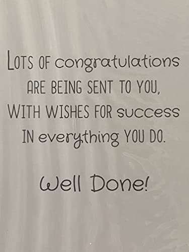 Well Done To You On Your Graduation Card Open General Generic Exam Results Passed Passing Pass Congratulations Multi Pencils/Silver Words Foil Detail(PH41556A)