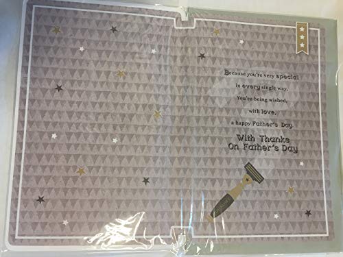 To A Wonderful Dad & Brilliant Grandad Wishing You A Happy Father's Day Fathers Day Card Grey/Gold Grooming Kit 3D/Foil Detail(PRELUDE42291)