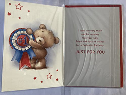 To My Very Special Boyfriend Birthday Card Teddy/Rosette Foil Detail(NC-VA201A)