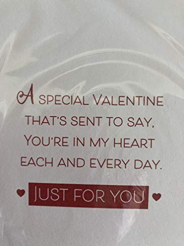 to My Boyfriend With Love Happy Valentine's Day Valentines Day Card White/Gold/Red Words/Hearts 3D/Glitter/Foil Detail (PRELUDE46679)