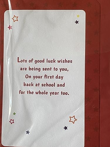 As You Go Back To School Good Luck To You Back To School Card Red Pencil/Multi Words 3D/Foil Detail(PRELUDE48332)