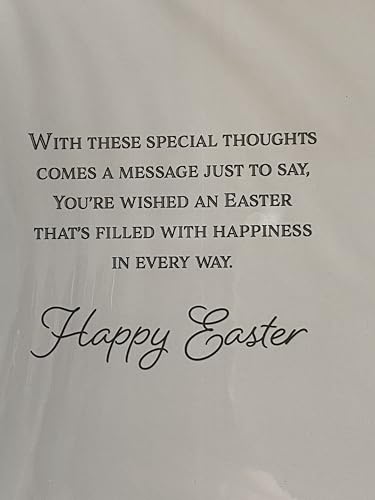 Special Wishes Just For You At Easter Card Open General Easter Wreath/Gold Words Foil Detail (PH49854A)