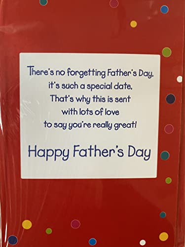 With Special Wishes On Your 1st Father's Day Have A Happy Day First Fathers Day Card Teddy/Red Balloon/Multi Words Foil Detail(KI36004)