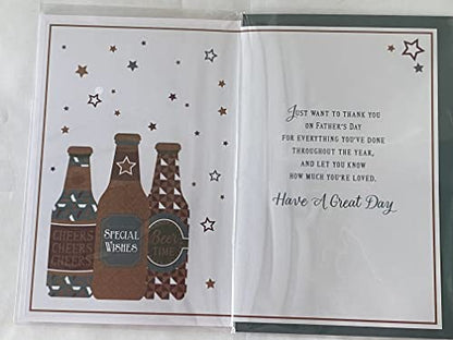 With Love To A Wonderful Grandad Happy Father's Day Fathers Day Card Beer Bottles/Stars 3D/Foil Detail(PRELUDE48142)