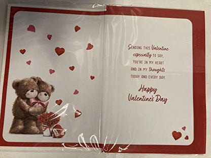 To Someone Special On Valentine's Day Valentines Day Card Teddies/Red Hearts/Red Roses 3D/Foil Detail(PRELUDE46678)