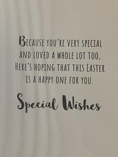 To A Very Special Dad Sending You Wishes For A Happy Easter Card Standing Grey Teddy/Multi Easter Eggs Foil Detail(PH48820E)