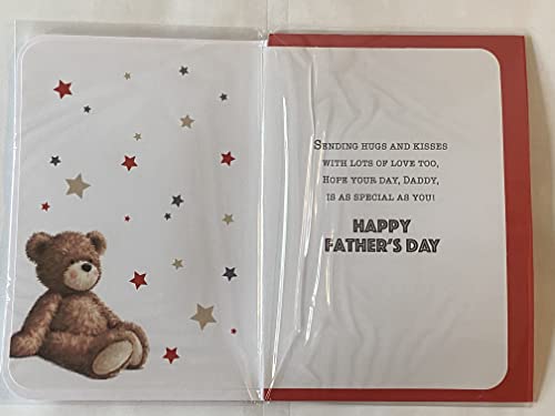 From Your Little Girl Daddy On Father's Day You're The Best! With Love Fathers Day Card Teddy/Stars 3D/Foil Detail(PRELUDE48125)