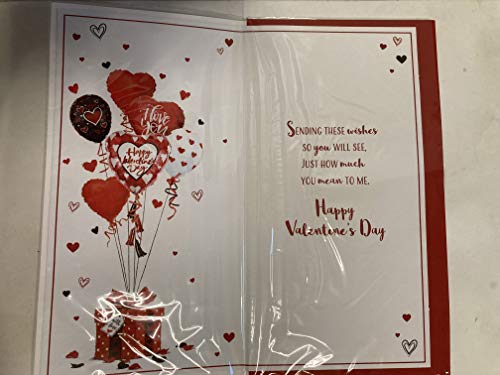 To Someone Special Happy Valentine's Day Valentines Day Card Present/Heart Balloons/Words 3D/Foil Detail (PRELUDE46681)