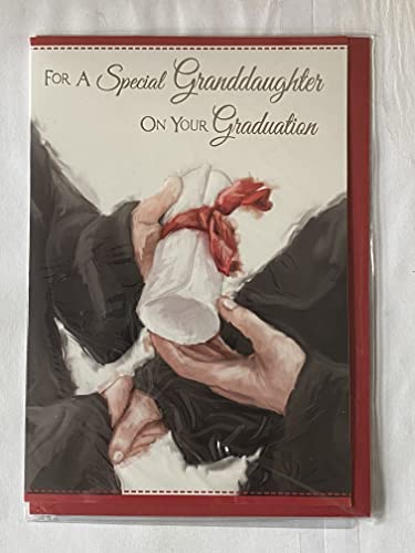 For A Special Granddaughter On Your Graduation Card Graduated Congratulations Well Done Graduates/Scrolls Foil Detail(PH39798E)