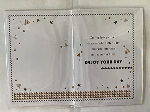 You're Like A Dad To Me Happy Father's Day Top Man Have An Awesome Day Fathers Day Card White/Gold/Black Words 3D/Foil Detail(PRELUDE48127)